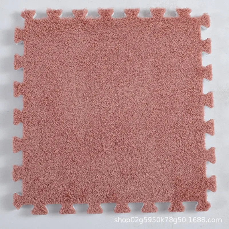 10pcs Soft Plush Baby Play Mat EVA Foam Children's Carpet Interlocking Exercise Tiles Floor Carpet And Rug for Kids Pad 30x30 CM