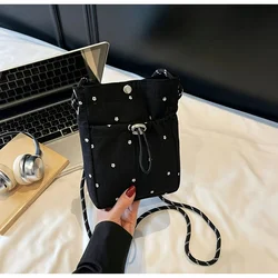 Bohemian Crossbody Phone Bag with Adjustable Strap - Women's Wallet & Pouch (Black)