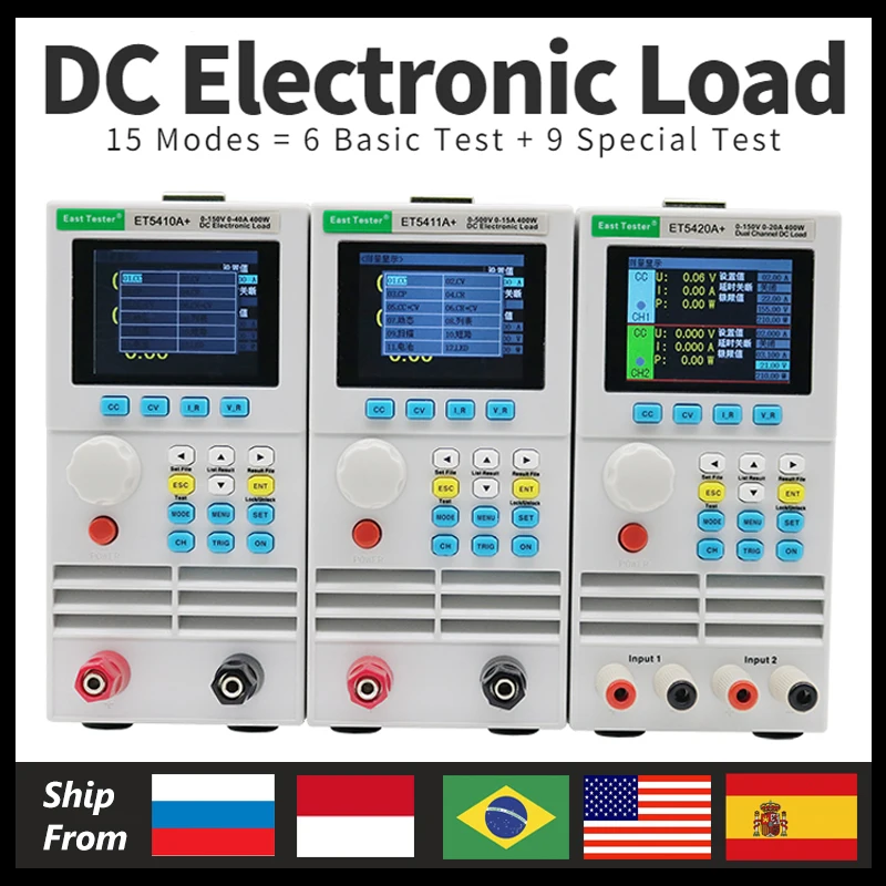 

Programmable DC Electronic Load, USB Connect Single/Dual Channel Meter Battery Capacity Tester For Research Institutions