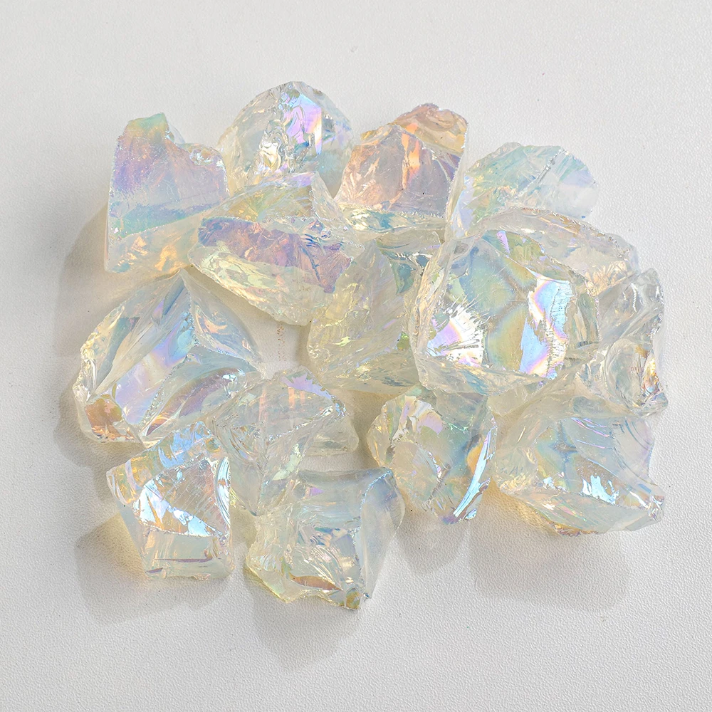 50 Gr/beutel 2-3 stücke Opalite Raw Stein Synthetische quarz Aura Regenbogen Farbe Grobe Hause Wohnzimmer Ornamente Decor mineralien – Detail 8