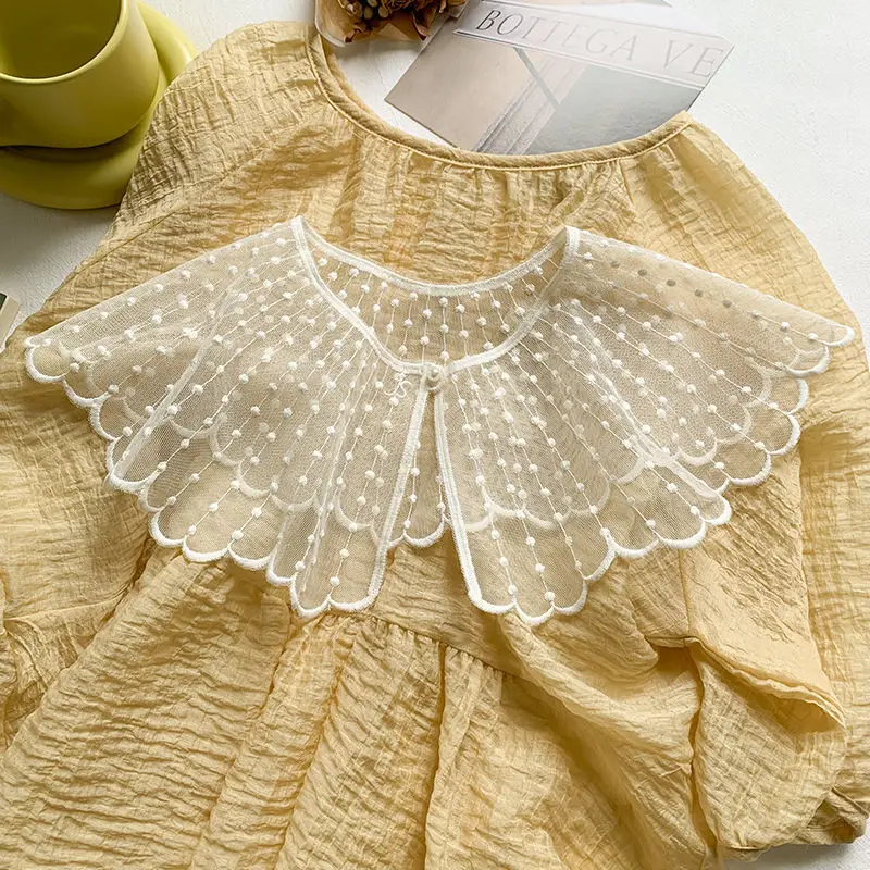 Fashion Pearl Lace Fake Collar Solid Breathable Detachable False Collars For Women Girls Cute Thin Dickey Collar Mini Scarf fake collar,detachable collar shawl