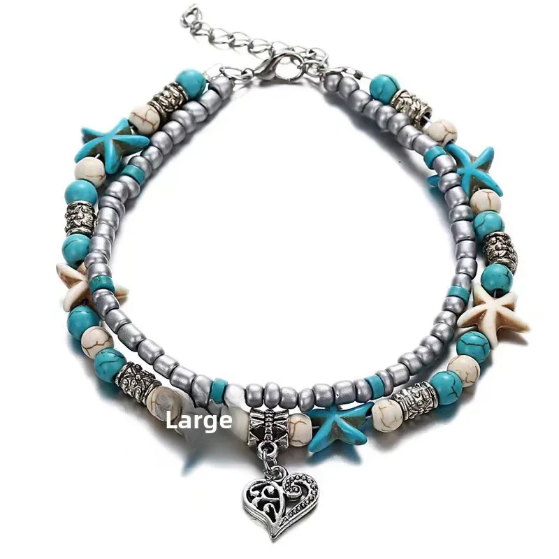 European and American cross-border fashion simple starfish turtle foot accessories beach retro fashion accessories
