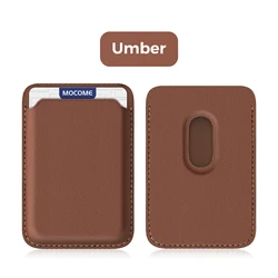 Enhanced MagSafe TechWoven Universal Card Holder with Comfortable Grip and Easy Card Removal (Light brown)