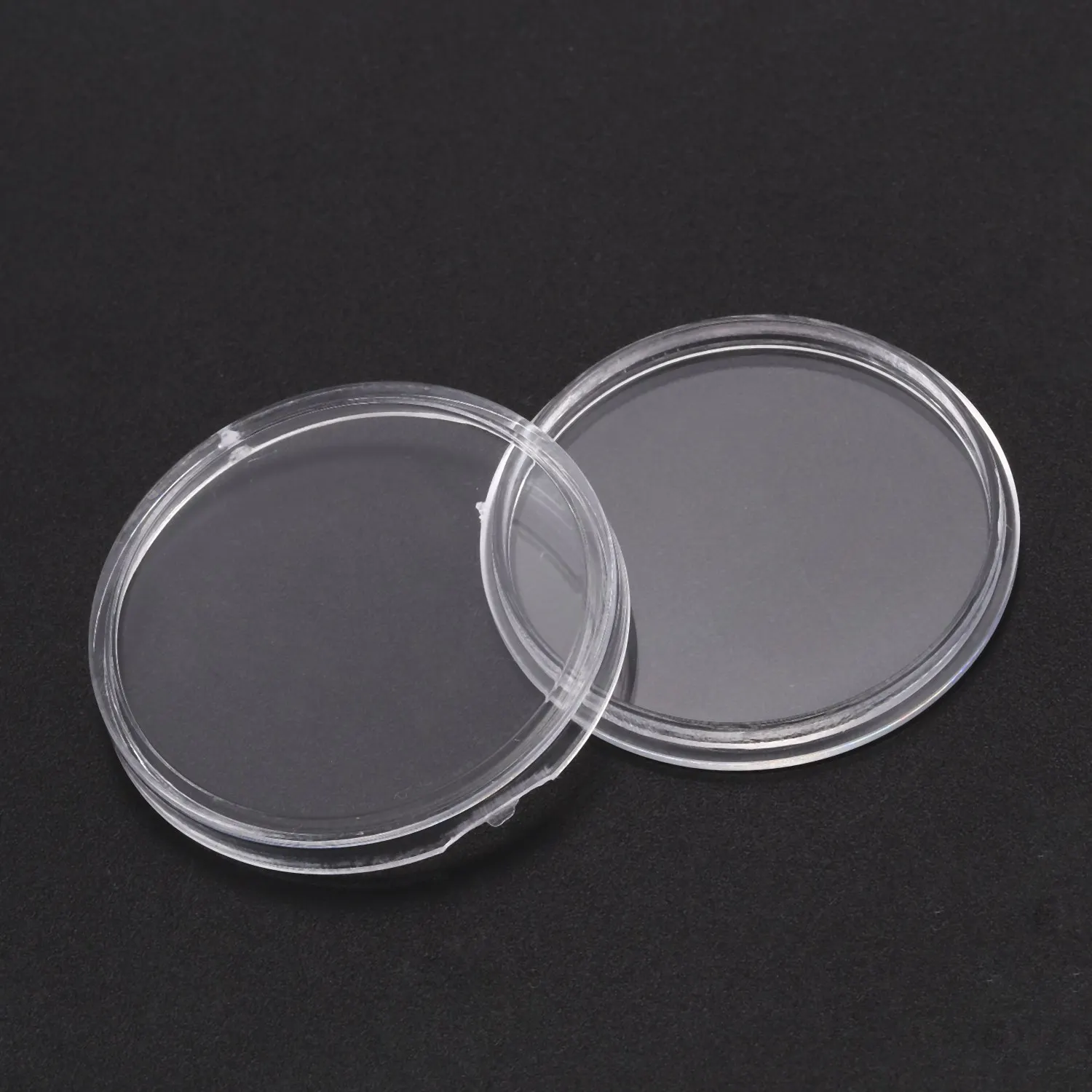 10 pcs Small round transparent plastic coin capsules box 30mm 6
