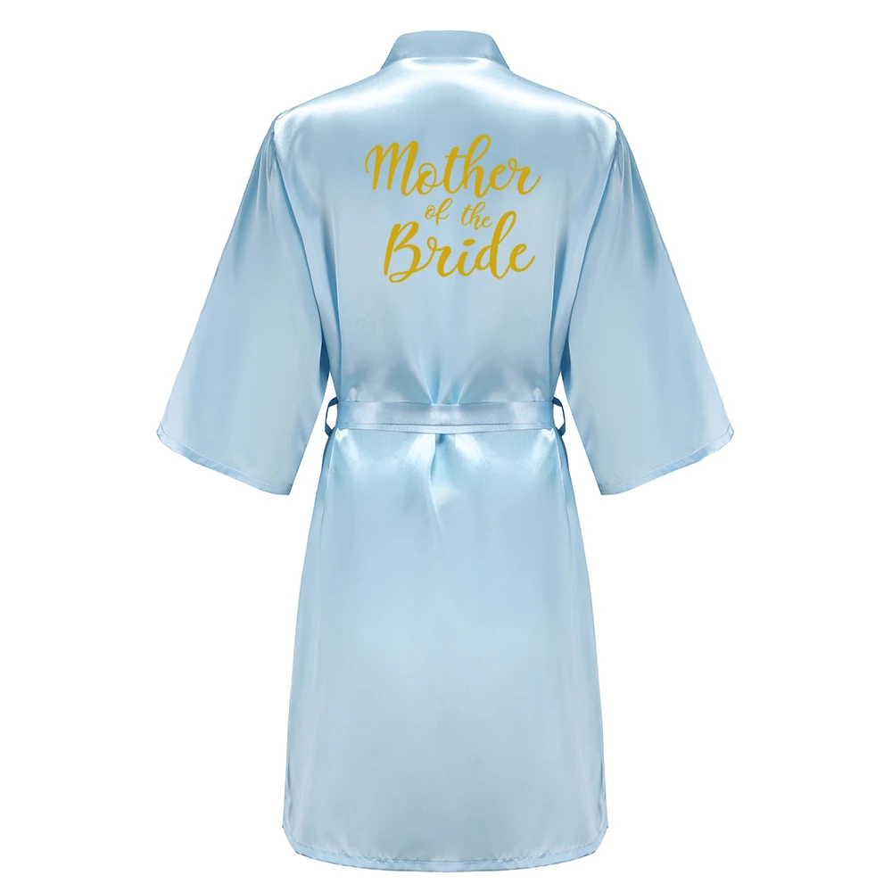 Women sleepwear bride robes Light Blue Bride Bridesmaid Wedding Robe Kimono Bathrobe Gown Nightgown Casual Satin Short Women Sexy Nightwear Sleepwear