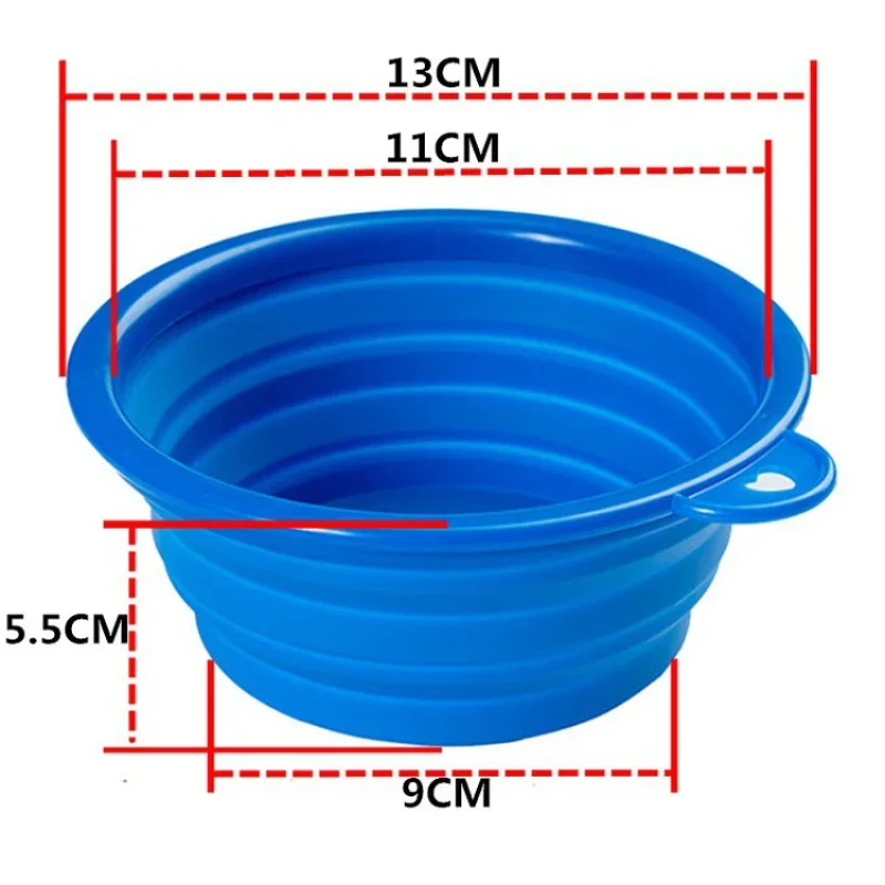 Collapsible Dog Bowls Portable Travel Dog Food Dish Water Bowl with Lid and Carabiner Pet Food Container for Indoor Outdoor 2