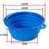 Collapsible Dog Bowls Portable Travel Dog Food Dish Water Bowl with Lid and Carabiner Pet Food Container for Indoor Outdoor 2