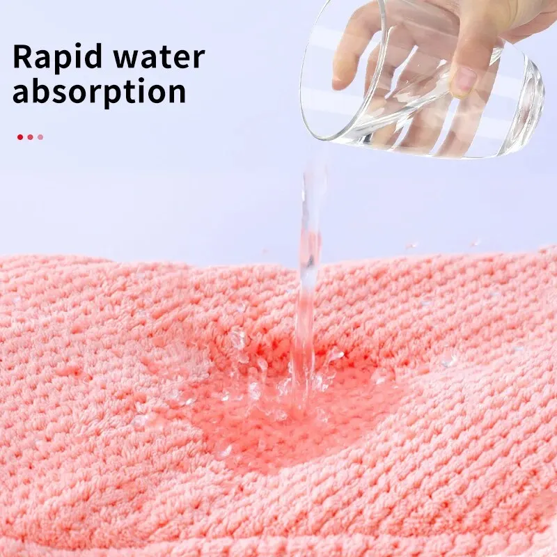 Dry Hair Cap Pineapple Grid Double Layer Thickened Head Wiping Quick Drying Female Absorbent Coral Towel Microfiber
