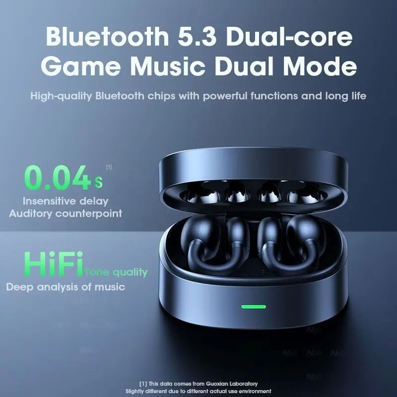 Niye Sports Wireless Earphones TWS Earbuds Same as Ambie Sound Earcuffs Bluetooth 5.3 Headphone HiFi Stereo Sports Earhook Mic