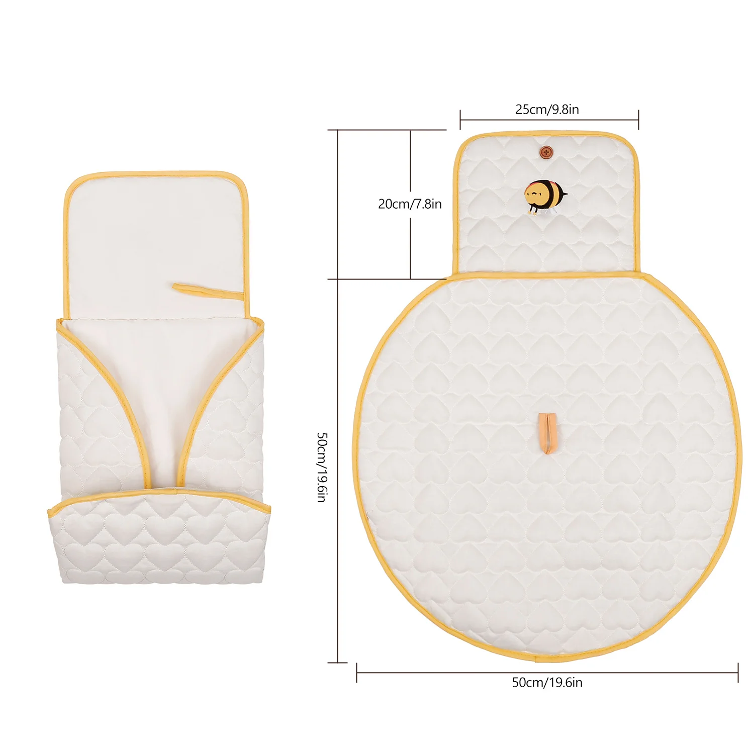 Portable Baby Changer Easy to Clean Baby Changing Diaper Mat Waterproof Change Case Pad for Newborn Babies