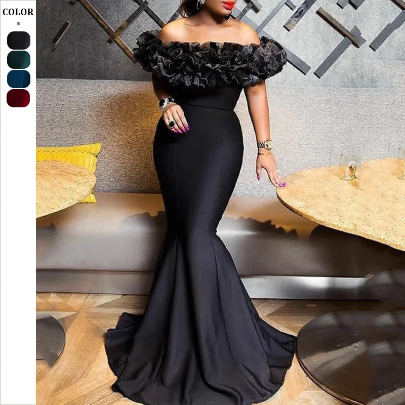 فستان سهرة نسائي ضيق مرن 2025