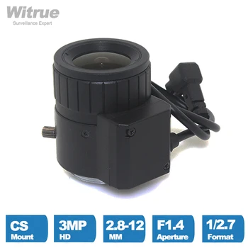 Witrue 3MP 렌즈 2.8-12mm Varifocal HD CCTV 렌즈 F1.4 IP 보안 감시 카메라 용 자동 조리개 CS 마운트 렌즈
