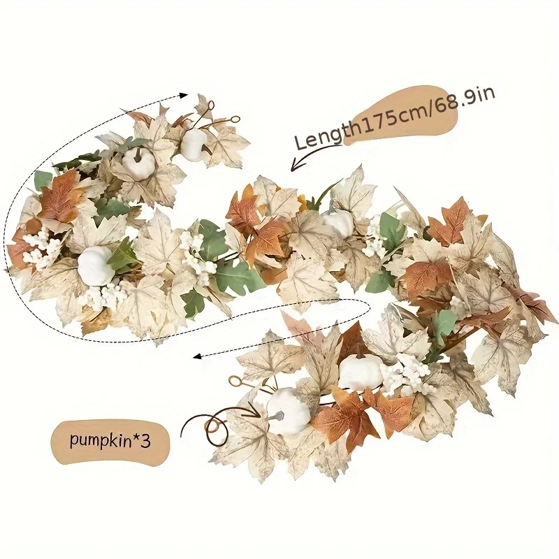 Maple Leaf & Pumpkin Wreath 2