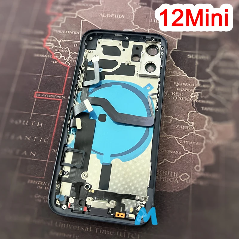 Per Iphone 12 Mini 12 Mini Cover Posteriore Custodia Batteria Telaio Centrale Montaggio Telaio Porta Vetro Posteriore Con Cavo Flessibile