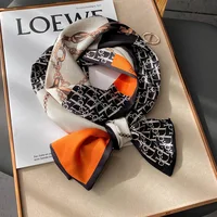 Luxury Design Long Scarf Women's DesignSilk Satin Scarf Faux Silk Satin Headband Shawl Beach 15x145cm 4