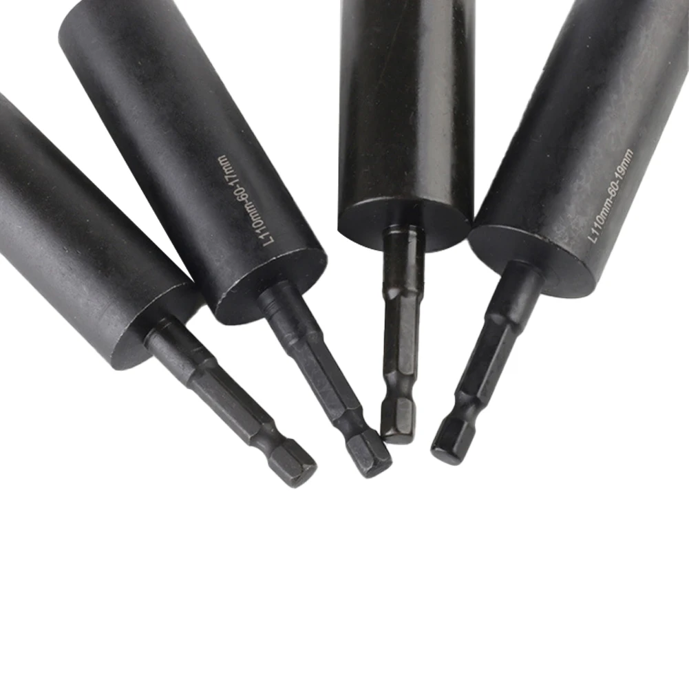 110mm Deepen Socket Wrenches Hexagon Nut Driver Drill Bit H8-H14 Sleeve Adapter Auto Repair Workshop Work Construction