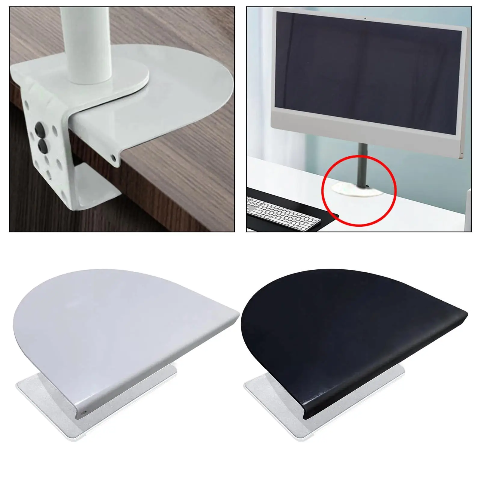 Monitor Mount Reinforcement Plate, No Scratch Reinforcement Bracket Mount Plate for Grommet Monitor Arms