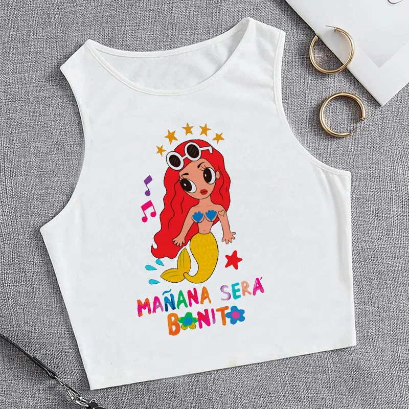 Hip Hop Inspired Bichota Graphic Crop Top Tee