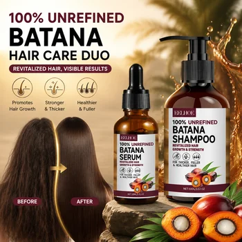 Set Shampoo all'Olio di Batana, Siero per Capelli, Trattamento Nutriente Profondo, Riparazione Capelli Secchi e Crespi, Trattamento Naturale per Capelli Lisci e Lucenti