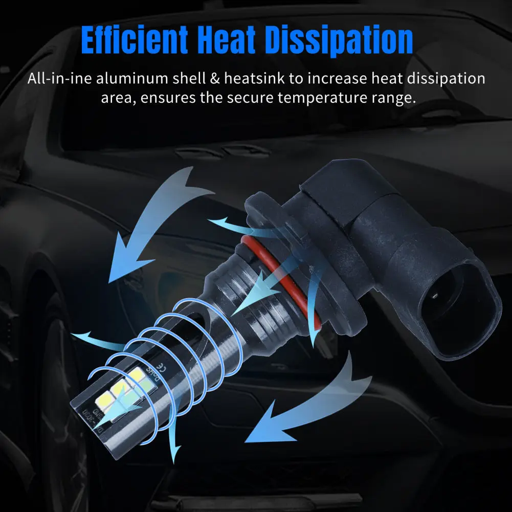9005 Hb3 9145 Led Headlight Kit High-Low Beam Fog Lamp Bulb 6000k 360-Degree Lighting Headlamp Parts Car Headlight Bulbs 2pcs led lights led bulbs led headlights led car lights led car headlights car headlamps