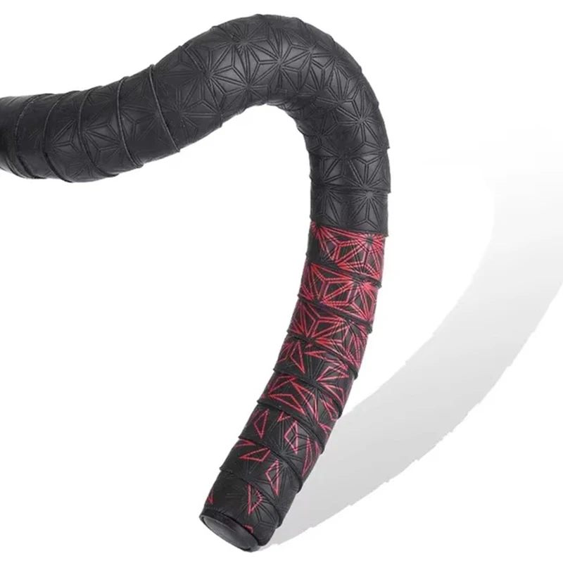Anti-Slip Road Bike Handlebar Tape PU Shock Handle Bar Tape w/ Bar End Plugs Bicycle PU Anti-Vibration Wrap Bartape bike handlebar tape