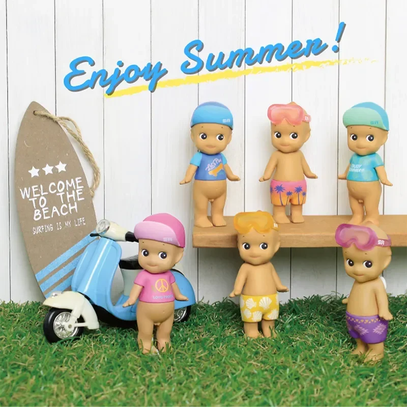 

Аксессуары для летних каникул, модель ангела, июль 2017 года, летние мини-фигурки, приближающиеся к океану, животные, модель из ПВХ, угадай сумку, детская игрушка, подарок