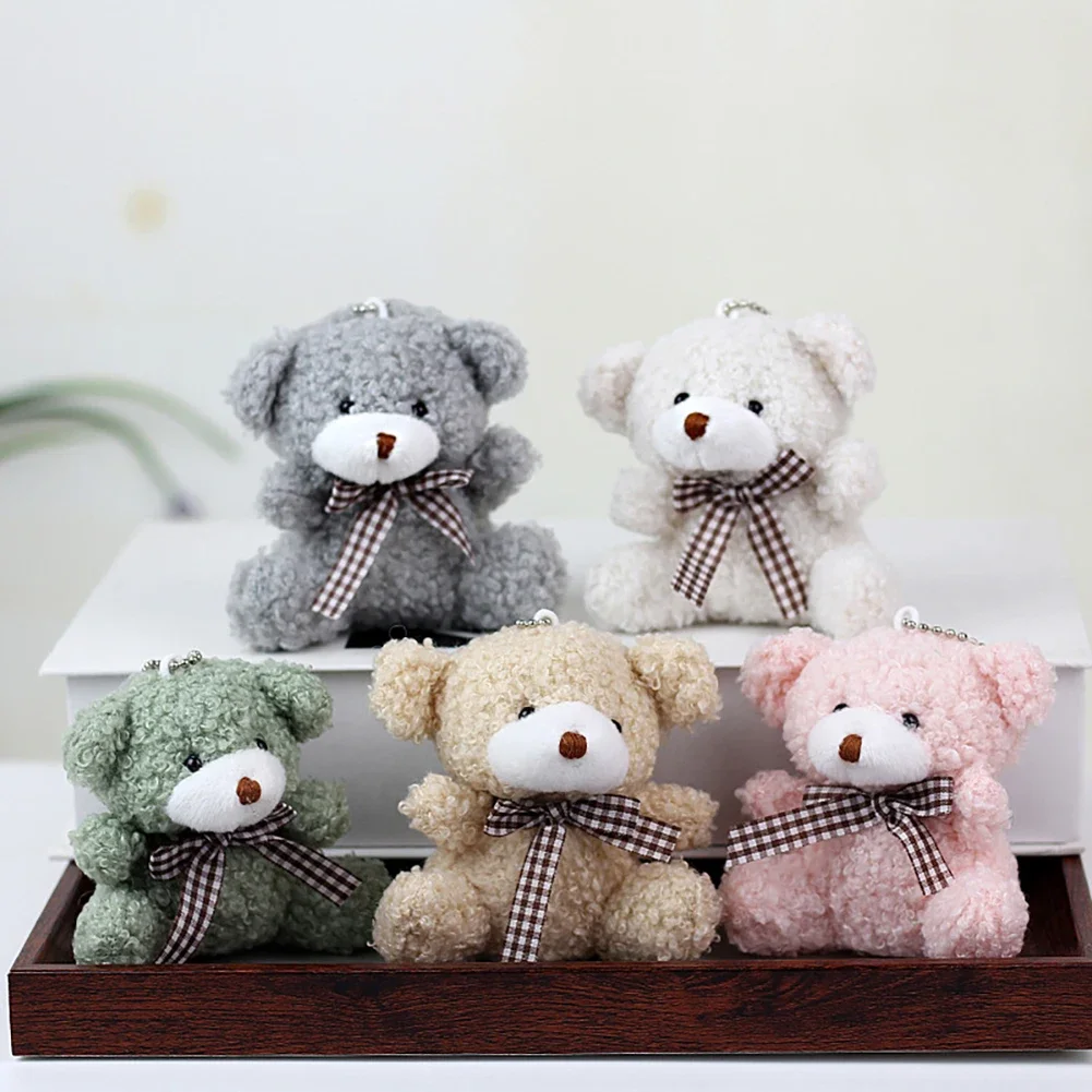 8 cm süßer kleiner Teddybär, gefüllter Schlüsselanhänger, gefüllter Anhänger, Autoschlüssel, Tasche, Dekoration, Anhänger, Geburtstag, Plüschtiere, Geschenke