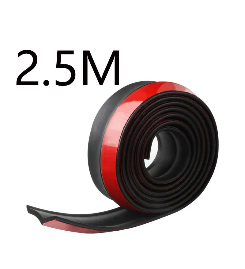 Universal 2,5 M Auto Frontschürze Lip Shunt Gummi Rock Schutz Körper Aufkleber Dekoration Auto Stoßstange Schutz Kit – Detail 3