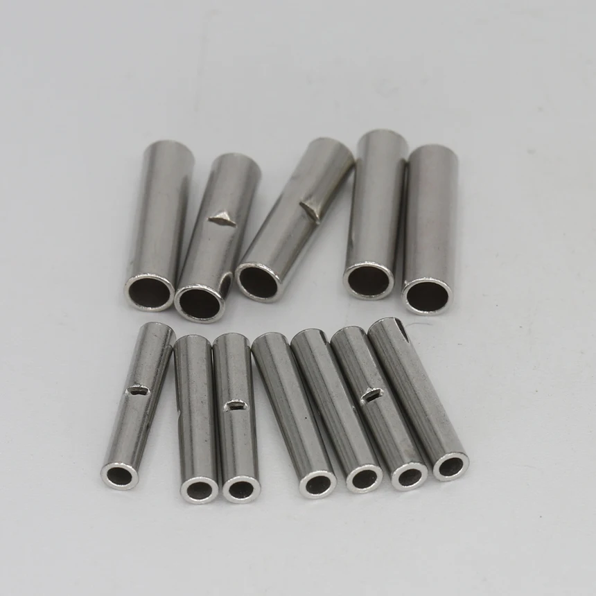 BN Copper Electrical Wire Cable Connection Crimp Sleeve Tubular Ferrule Lug Connector Non-Insulated Tube Butt Splices Terminal wire connectors