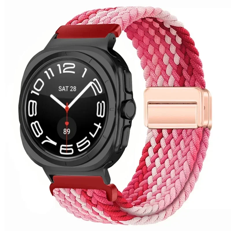 Nylon Braided Loop Strap with Metal Magnetic Clasp