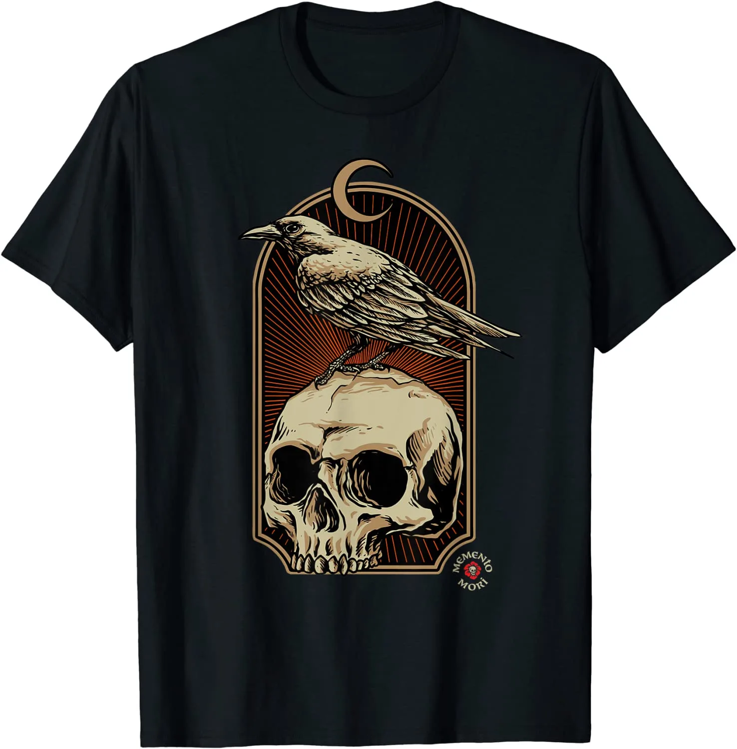 Nevermore Skull And Raven Memento Mori T-Shirt Taglia S-5Xl