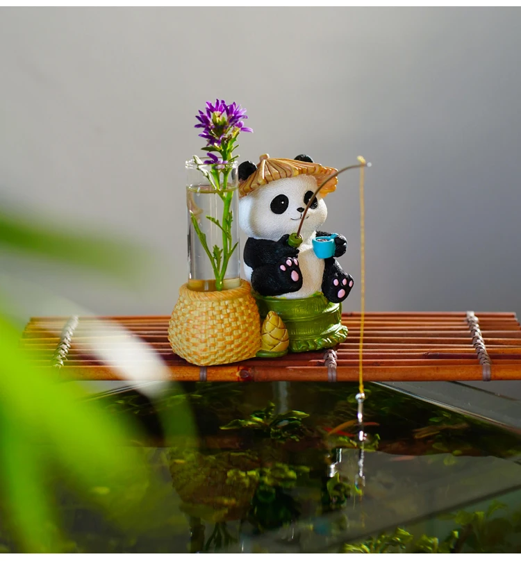 Creative F Book Reading Glass Vase Simulation Dry Flower Holder Cute Living Room Table Test Tube Flower Pot Decoration