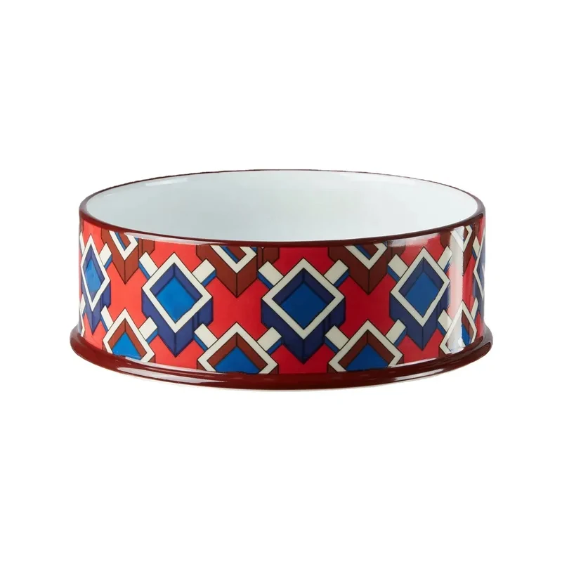 

Luxury Designer Brand Pet Dog Bowl Fashion Cute Ceramic Cat Food Bowl D-075