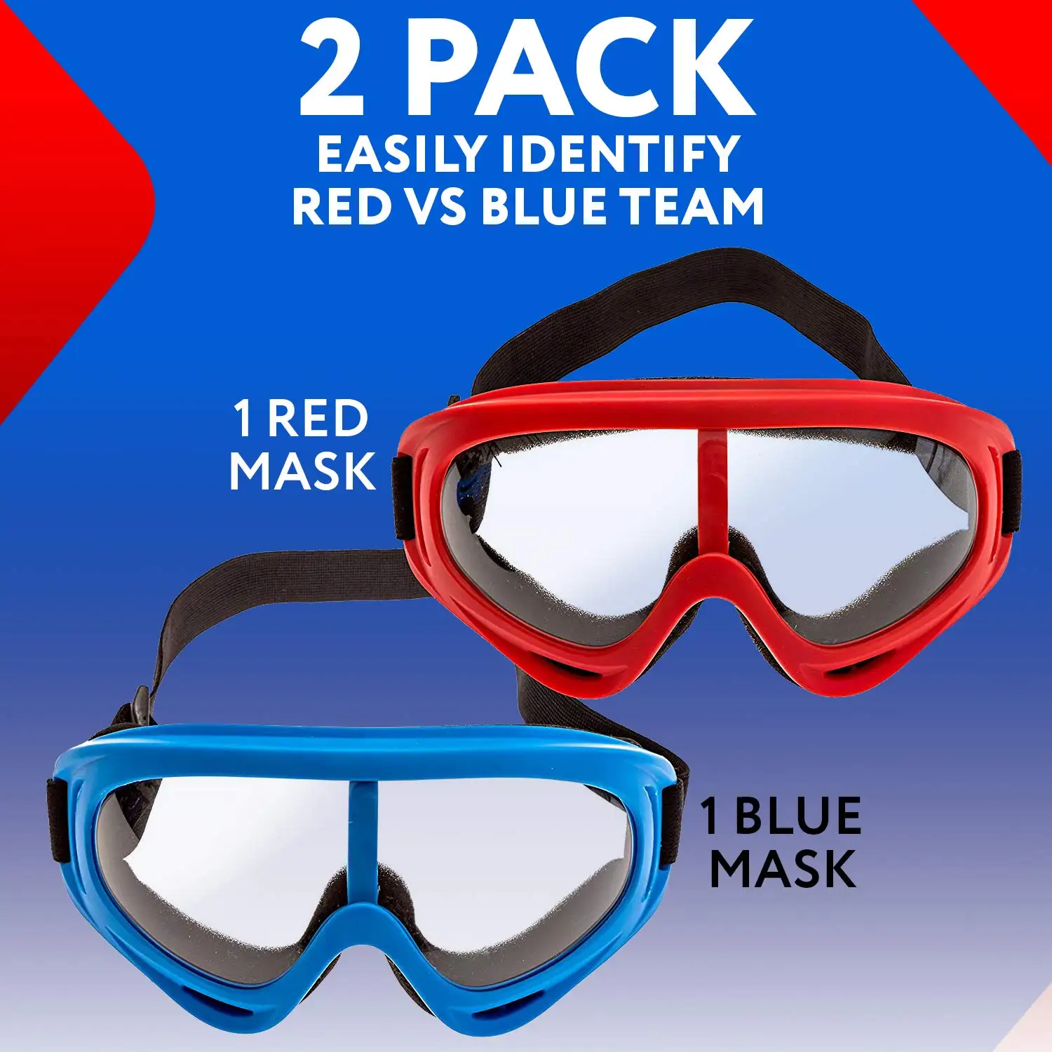 Fstop Labs Máscara facial Gun Blaster, gafas protectoras tácticas y máscara  de tubo facial para pistolas Nerf N-Strike serie Elite, con 4 máscaras
