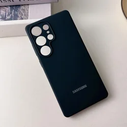 Original Silicone Solid Color Phone Case with Official Box - Galaxy S26 Plus (Black)