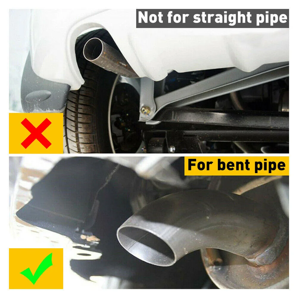 Exhaust Muffler Tip Car Rear Exhaust Pipe Tail 63mm Curved/Str Stainless Steel Modified Parts Car Accessories