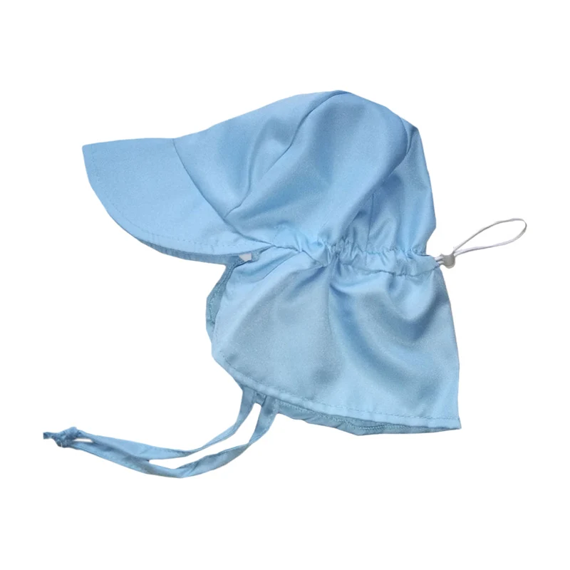 

Folium Photiniae Summer Solid Beach Polyester Infant Neck Sun Protection Hat Breathable Sunscreen