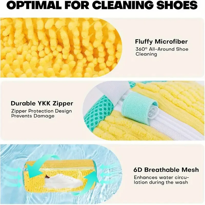 1Pc Pack Reusable Shoes Laundry Bag-Sneaker Cleaning Kit for Removing Stains Shoes Washing Bag 5