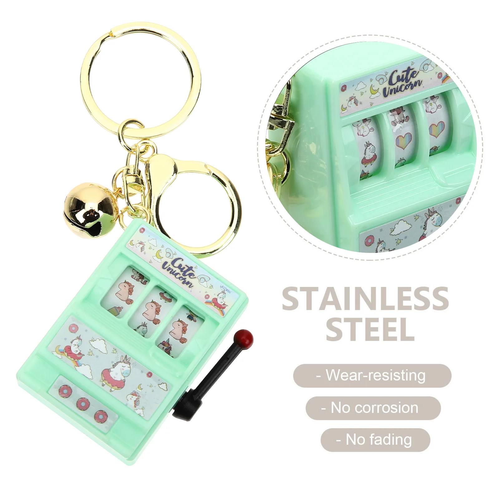 2 Pcs Rocker Keychain Mini Slot Machine for Kid Kids Adults Small Child