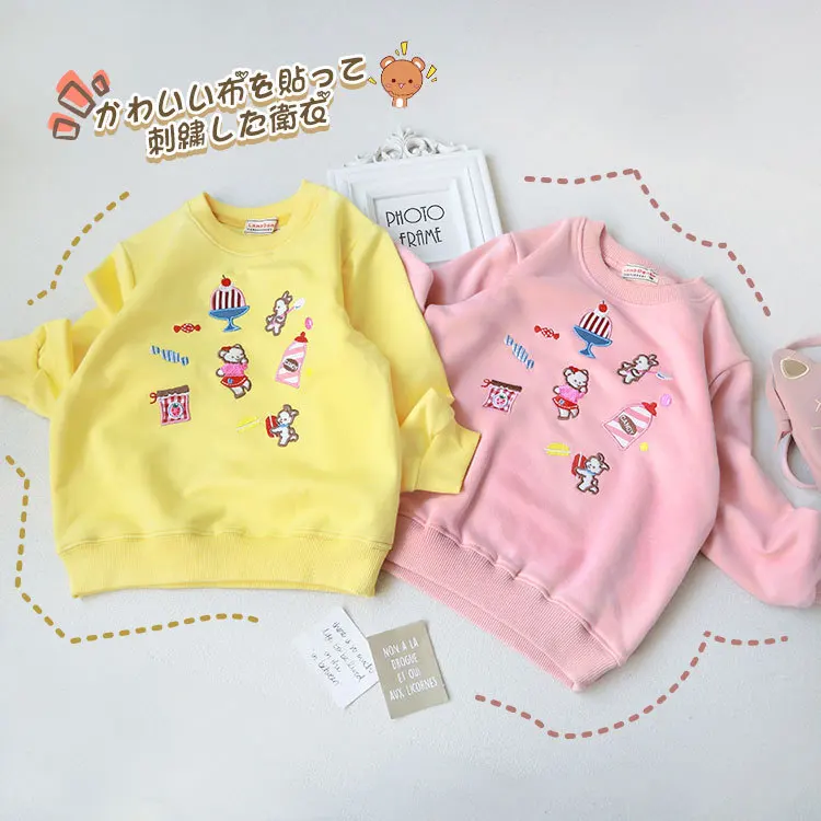 

2022 Autumn Children's pullover hoodies Japanese hoodie Cute Embroidered sweatshirts Casual sweatshirt Trendy kids clothes girls
