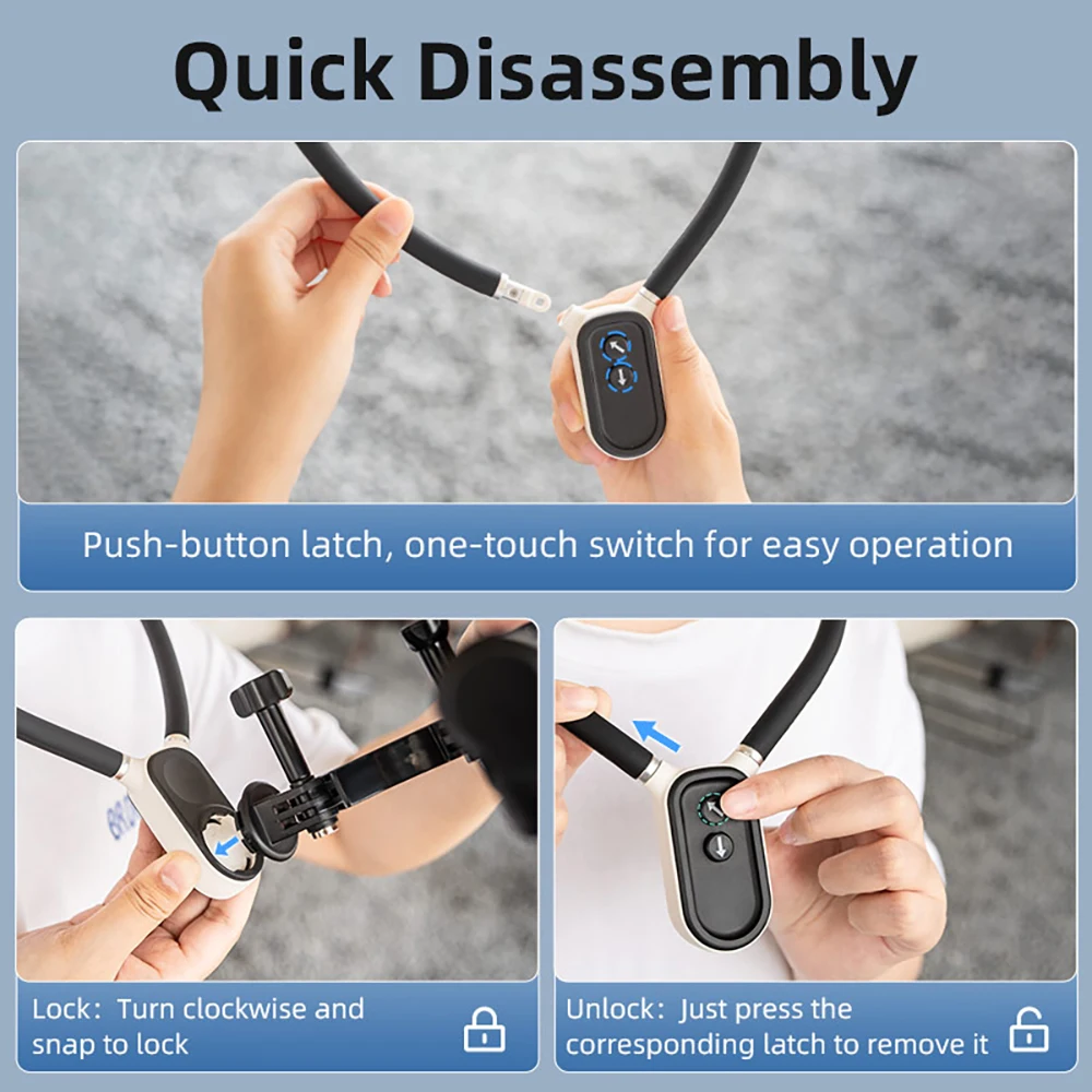 Action Camera Accessory BRDRC Neck Holder for DJI Action 5 Pro/Pocket 3/GoPro 13/Insta360 X3 Hanging Bracket POV VLGO
