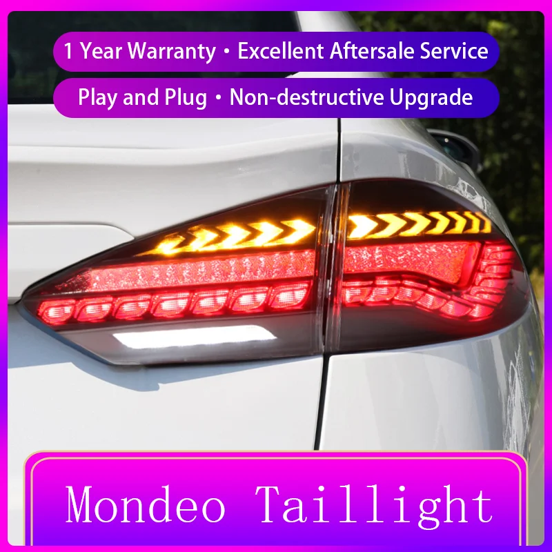 

2 PCS Auto Car Lights For Ford Mondeo 2017-2021 Tail Lamp New Highlight DRL Taillight Dynamic LED Turn Signal Tools Accessories