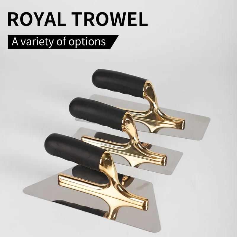 Concrete Plastering Trowel Gold Stainless Steel Trowel Tool for Venetian Stucco Cement Wall Decoration Drywall Construccion Tool 3