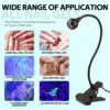 UV LED Nail Lamp For Drying Gel Polish Clip-On Flexible Tube UV Gel Curing Lamp Portable USB Mini UV Light Dryer For Manicure 5