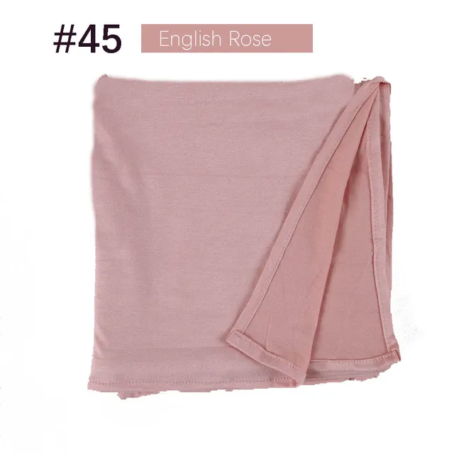 Muslim Women Premium Instant Cotton Jersey Hijab Scarf Jersey Hijabs Scarves With Hoop Pinless HeadScarves 53 colors 45