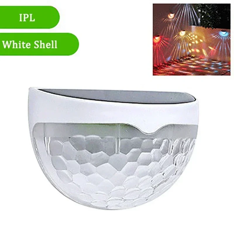thumbnail image 1 of Paquete de 6 lámparas de pared LED solares para exteriores, lámparas de jardín energéticas, lámparas de valla solares impermeables, luces LED decorativas navideñas, 1 of 5