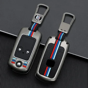 Pelle della copertura del protettore di telecomando di vibrazione della cassa chiave dell'automobile della lega per Honda Accord CR-V CRV Civic Jazz CR-Z 2011 2012 - Pelle della copertura del protettore di telecomando di vibrazione della cassa chiave dell automobile della