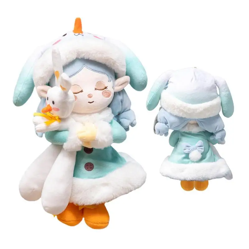 

Cute Girl Stuffed Plush Toy With Bunny 33cm Sweetheart Doll Cozy Cuddle Soft Plush Doll Sleeping Plush Doll For Kid