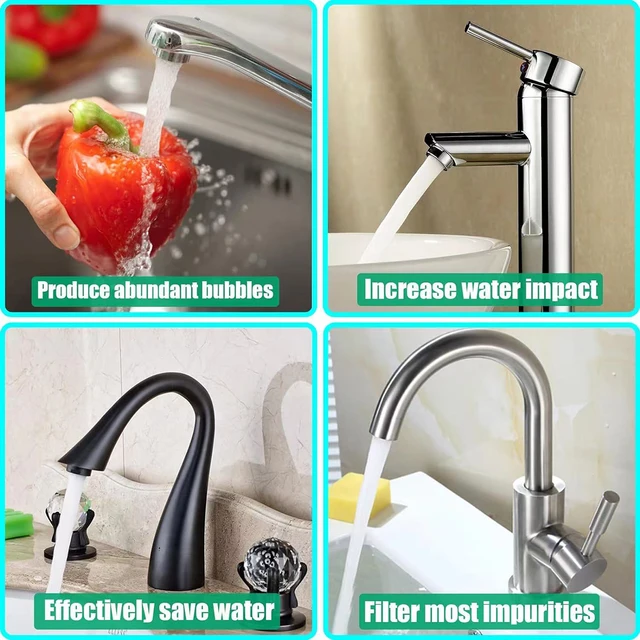 20PCS Basin Tap Filter-Tap Aerator- Faucet Plastic Insert Replacement Nozzle Filter - Faucet Flow Restrictor Replacement Parts 3