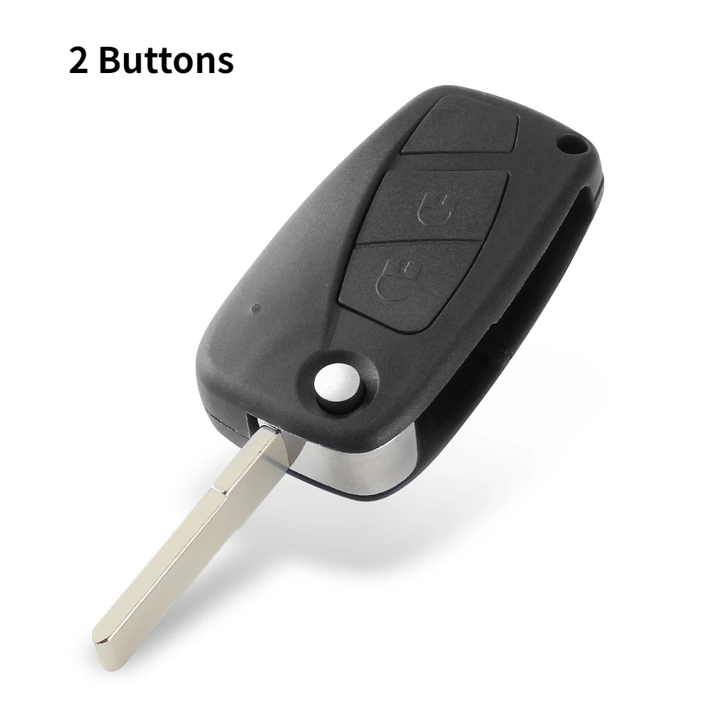 Premium Replacement Flip Key Fob Case Shell with 2/3 Button Options